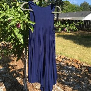 Navy Blue  asymmetrical  comfy yet classy dress.